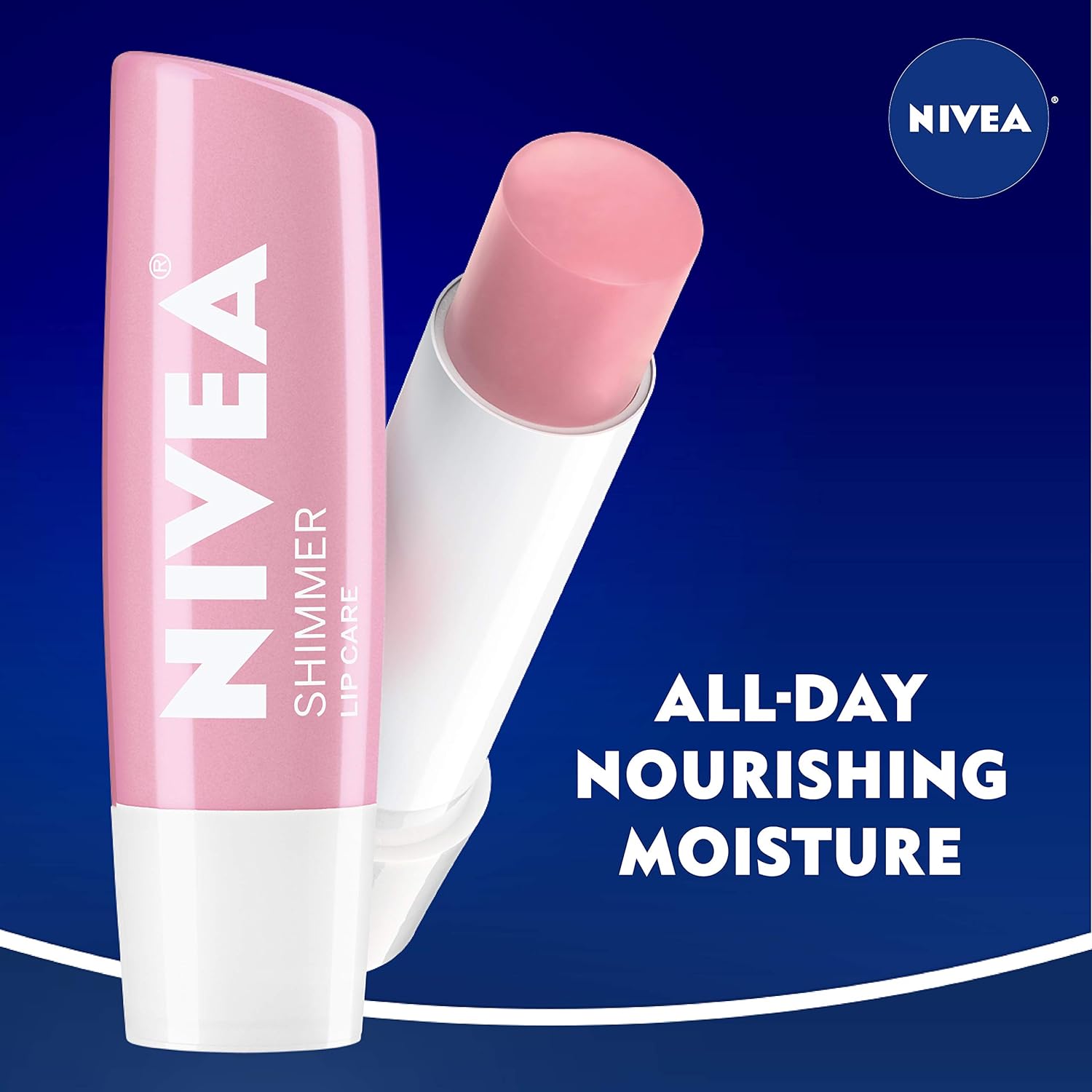 NIVEA Shimmer Lip Care, Moisturizing Lip Balm Stick with Shea Butter and Jojoba Oil, 4 Pack of 0.17 Oz Sticks : Everything Else
