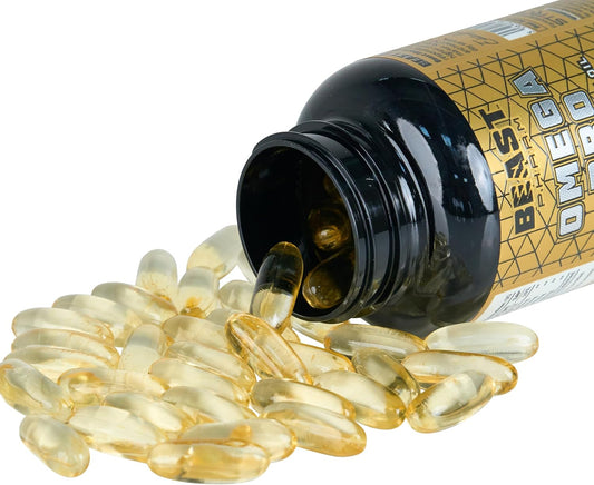 Beast Pharm | Omega 3 Capsules Triple Strength Single Capsule Serving 1000 Mg (3 Months Supply) Omega 3 Fish Oil Capsules 600 Mg Epa, 300 Mg Dha Per Softgel