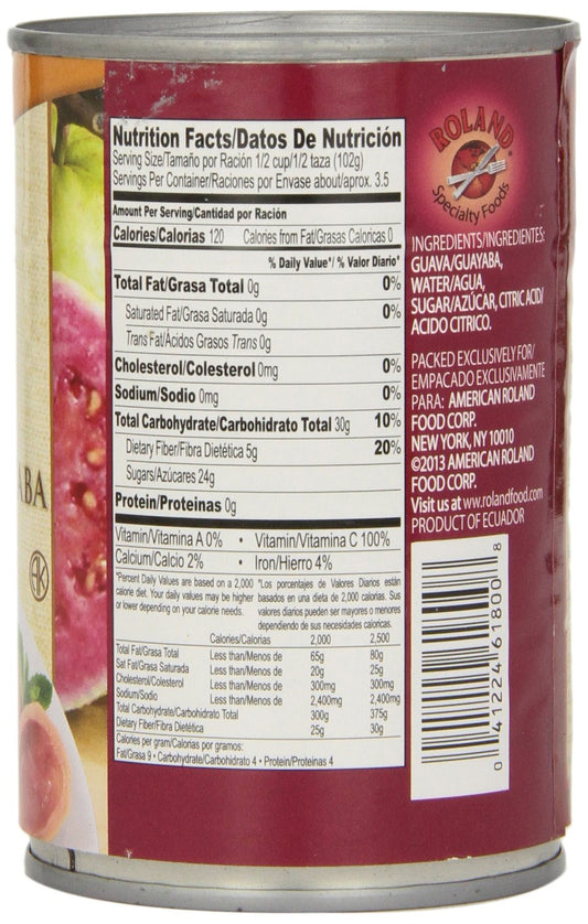 Roland Foods Guava Shells in Heavy Syrup, 14.1 Ounce