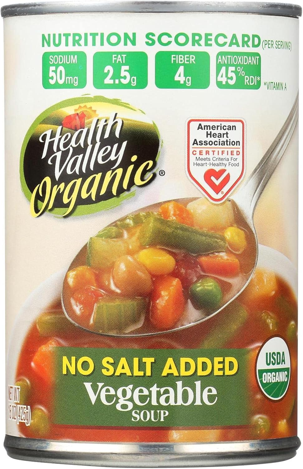 Health Valley Organic Soup - Vegetable No Salt Added - Case Of 12 - 15 Oz