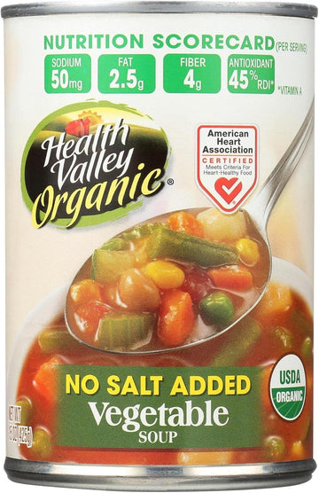 Health Valley Organic Soup - Vegetable No Salt Added - Case Of 12 - 15 Oz