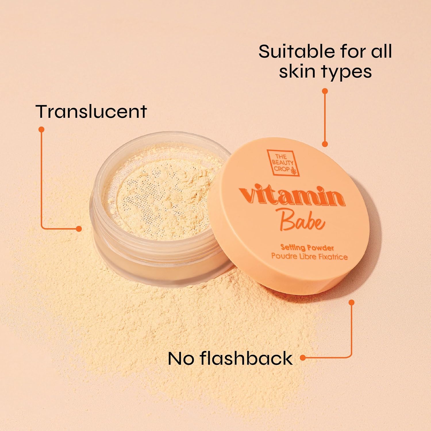 The Beauty Crop Vitamin Babe Setting Powder - Talc-Free Loose Powder for Flawless Finish - Rich Shade - 0.35 oz : Amazon.co.uk: Beauty