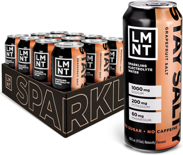 Lmnt Sparkling Electrolyte Water - Grapefruit Salt | 12-Count