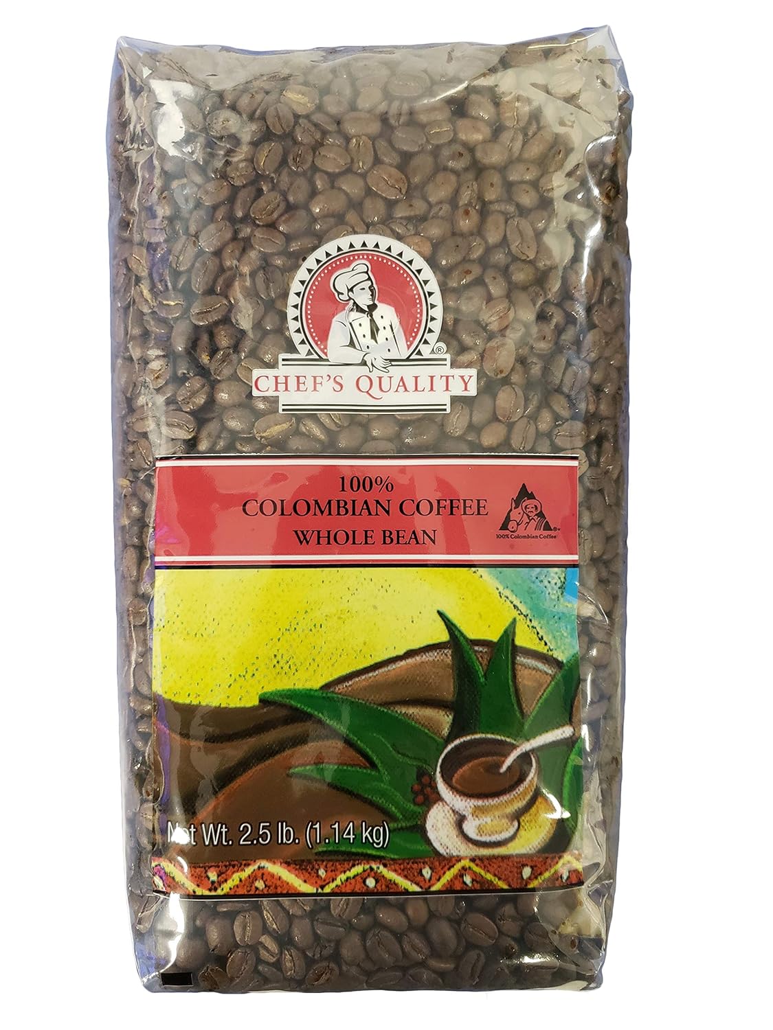 Chef'S Quality Colombian Whole Bean Coffee, Bag