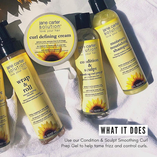 Jane Carter Solution Condition & Sculpt Smoothing Curl Prep Gel (8Oz) - Soft Hold, Smoothing, Moisturizing