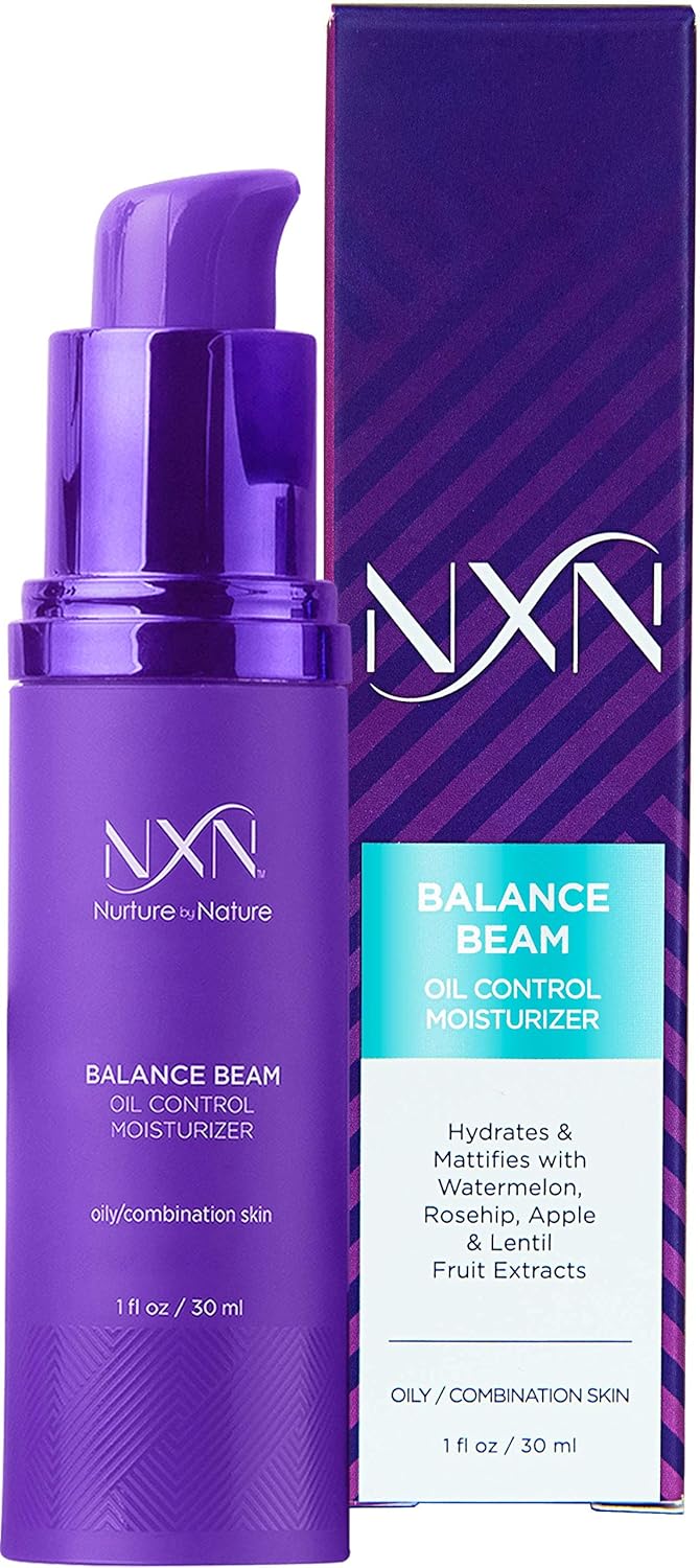 Nxn Oil Control Moisturizer With Watermelon & Rosehip To Balance & Hydrate, Usa Made, Natural Ingredients, Face Lotion For Oily & Dry Skin Care 1Oz