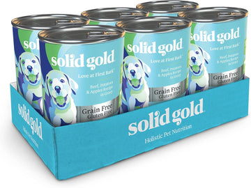 Solid Gold Wet Puppy Food - Made With Real Natural Beef For Puppies- Love At First Bark Grain Free Canned Dog Food For Gut Health, Immune Support And Soft Skin & Coat