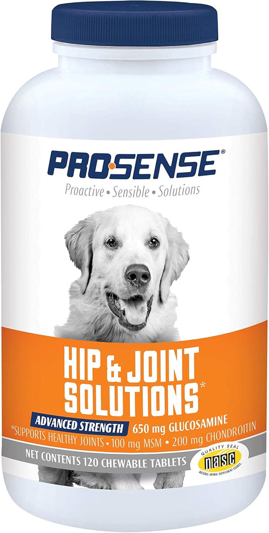Prosense Advanced Strength For Dogs Glucosamine Chew Tablets, Hip And Joint Solutions (1 Case Of 6 Individual Packs Of 120 Count)