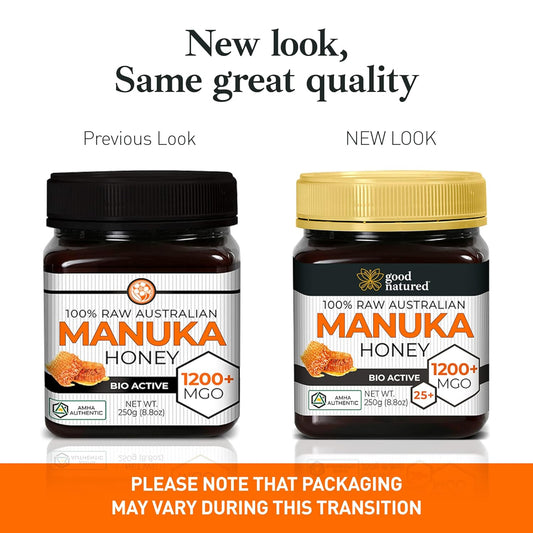 Raw Manuka Honey MGO 1200+ - Highest-Strength Honey Manuka - Pure Manuka Honey - 250g - 8.8 oz - Good Natured
