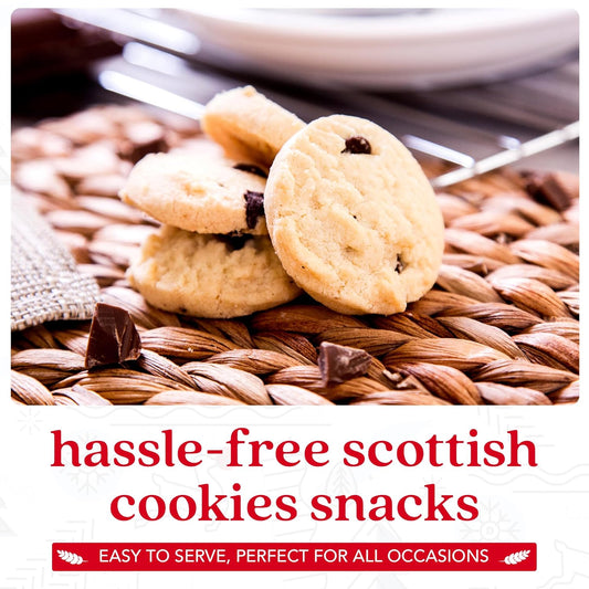 David’S Cookies Pure Butter Shortbread Cookies – Traditional Chocolate Chunk Shortbread Cookie Box – Fresh & Yummy Shortbreads For Tea & Coffee Time – Original Recipe Made In Scotland - 1 Pack