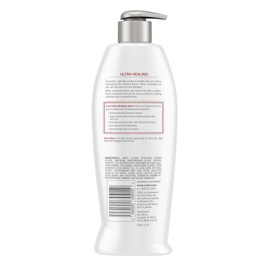 Curel Ultra Healing Body Lotion, Moisturizer For Extra Dry Skin, Body And Hand Lotion With Advanced Ceramide Complex And Hydrating Agents, For Tight Skin, 13 Ounces