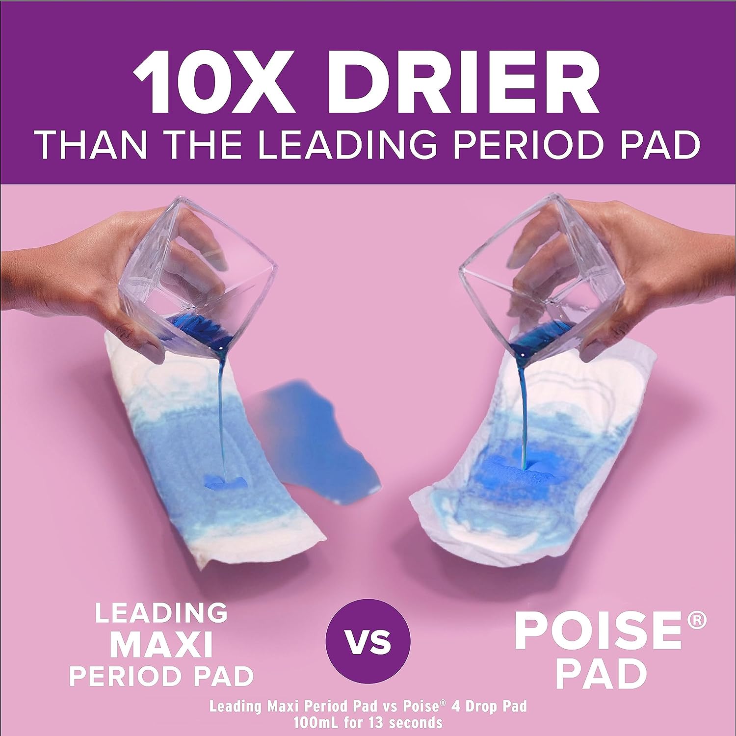 Poise Incontinence Pads & Postpartum Incontinence Pads, 6 Drop Ultimate Absorbency, Long Length, 90 Count (2 Packs of 45), Packaging May Vary