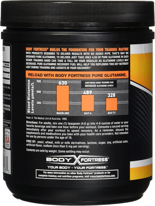 Body Fortress Pure Glutamine Powder, 10.6 Oz