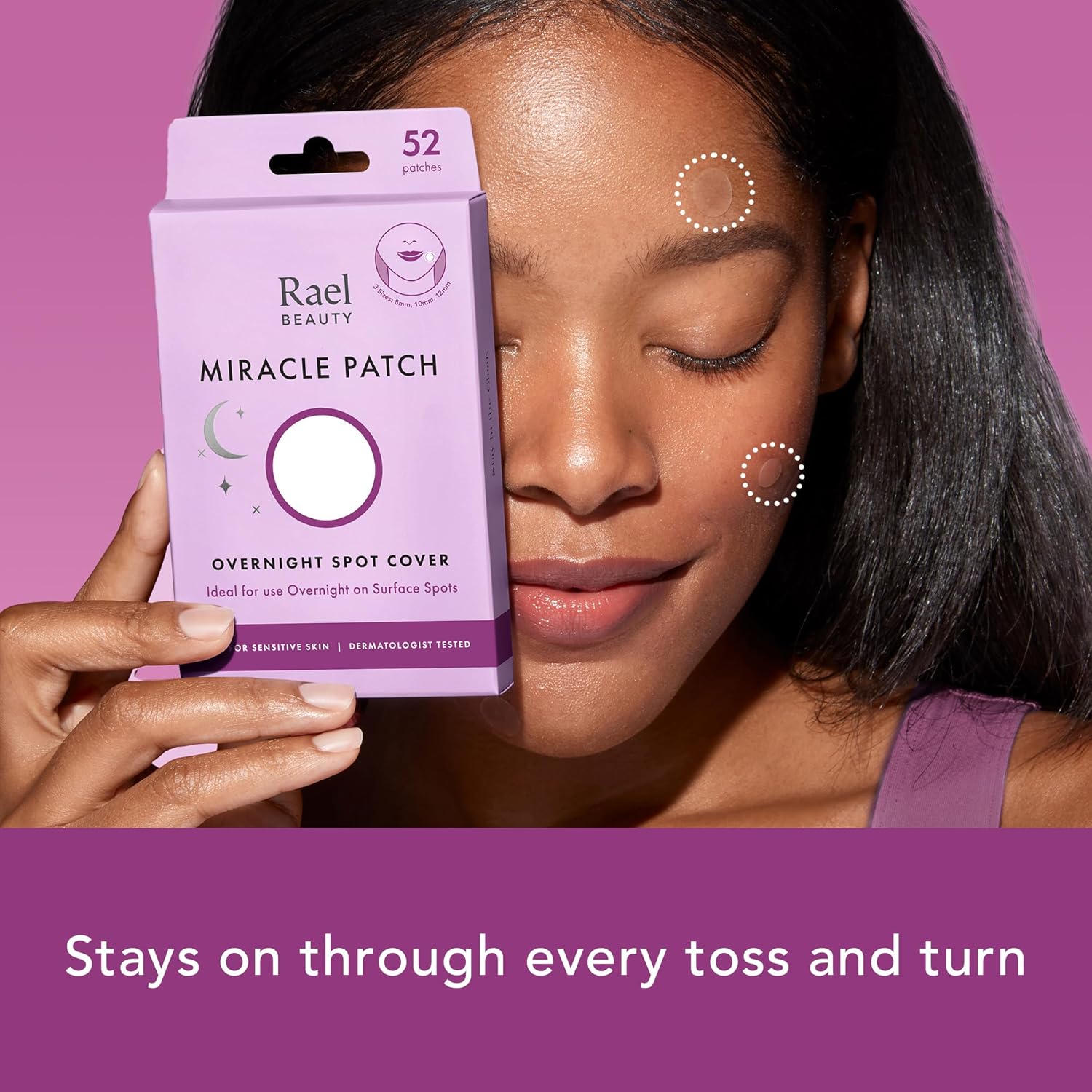 Rael Pimple Patches, Miracle Retinol Spot Cover - Hydrocolloid Acne Patch For Face, Absorbing Zits & Blemishes, Pm Advanced Treatment, Facial Sticker (72 Count) : Beauty & Personal Care