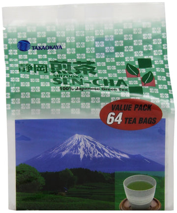 Takaokaya Tea T Green Sencha, Teabags, 64 Count Unit