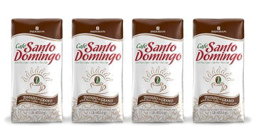 Santo Domingo Coffee, 16 oz Bag, Whole Bean Coffee, Medium Roast - Product from the Dominican Republic (Pack of 4)