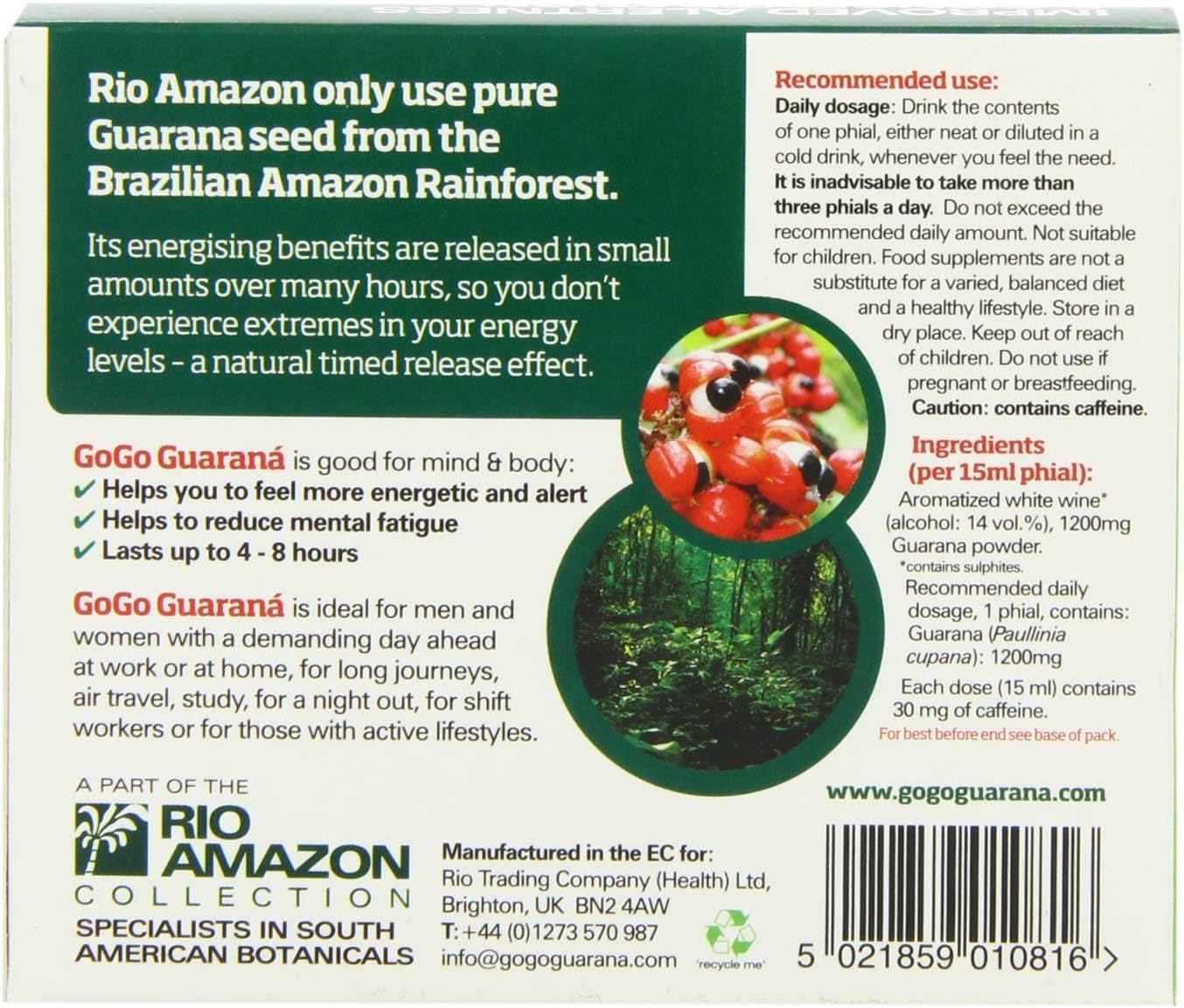 GoGo Guarana Jungle Elixir Phials (150ml) : Amazon.co.uk: Health & Personal Care