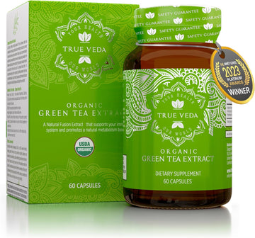 Organic Green Tea Extract Capsules ? USDA Organic Certified | 60 Green Tea Capsules | Green Tea Pills | EGCG Green Tea Extract | 50% Polyphenols EGCG Supplements