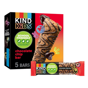 Kind Kids Chocolate Chip Bar, Tree Nut Free, Peanut Free, Gluten Free, Made With Whole Grain Oats, 6.2 Oz Box (5 Bars)