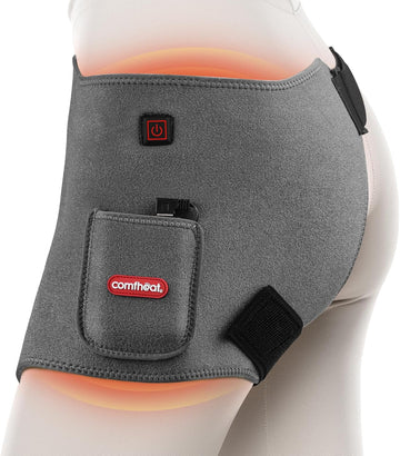 Cordless Hip Heating Pad For Hip/Sciatica Pain Relief - 5000Mah Battery Included, Heated Hip Wrap For Women, Men, Electric Hip Heat Pad (S/M/L)
