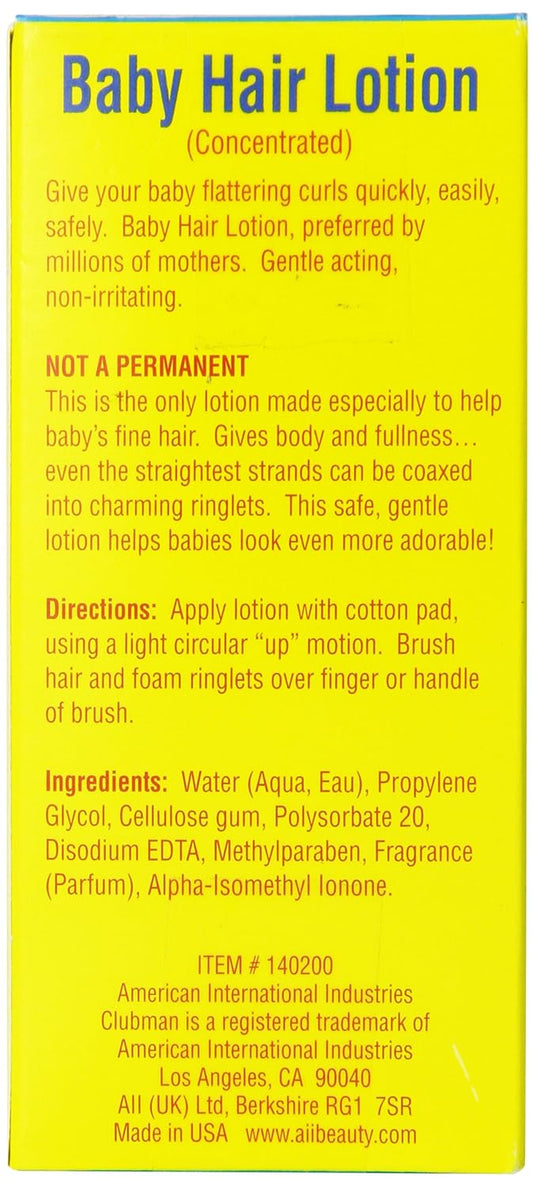 Clubman Baby Hair Lotion, 2 fl oz