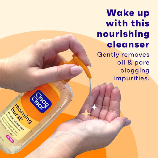 Clean & Clear Morning Burst Facial Cleanser With Bursting Beads, 8 Ounce