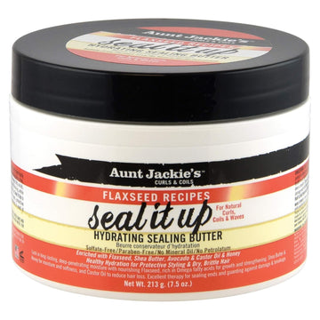 Aunt Jackie'S Flaxseed Recipes Seal It Up, Hydrating Sealing Butter, Helps Prevent And Repair Damaged Hair, Jar, 7.5 Oz