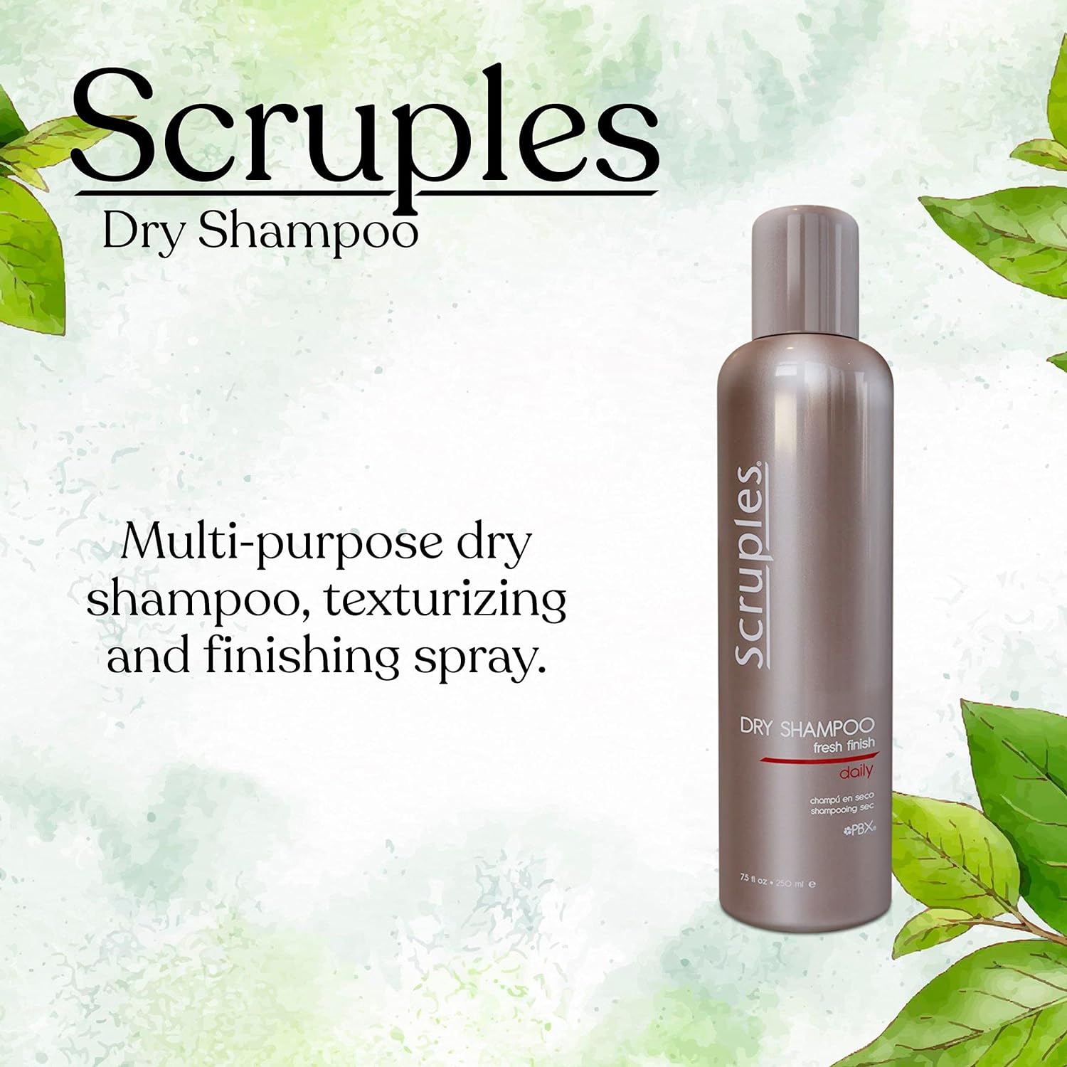 Scruples Dry Shampoo Fresh Finish - Multipurpose Dry Shampoo & Texturizing Spray for Refreshed Hair - Powder Spray Shampoo to Add Volume - Salon Quality, Premium Hair Care for All Hair Types (7.5 oz) : Beauty & Personal Care