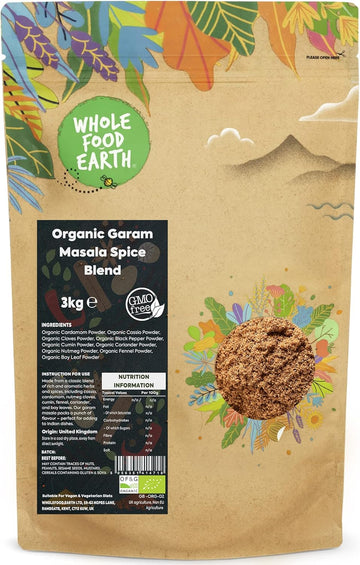 Wholefood Earth Organic Garam Masala Spice Blend 250 G | Gmo Free | Certified Organic