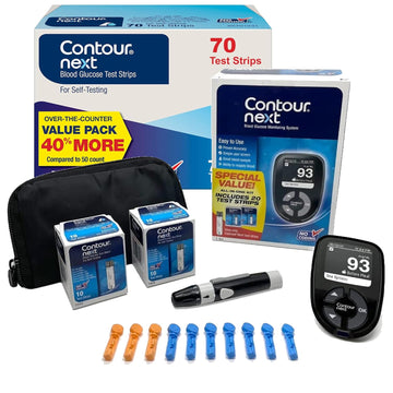 Contour Next Blood Glucose Monitoring System – All-In-One Kit For Diabetes With Glucose Monitor And 90 Test Strips For Blood Sugar & Glucose Testing