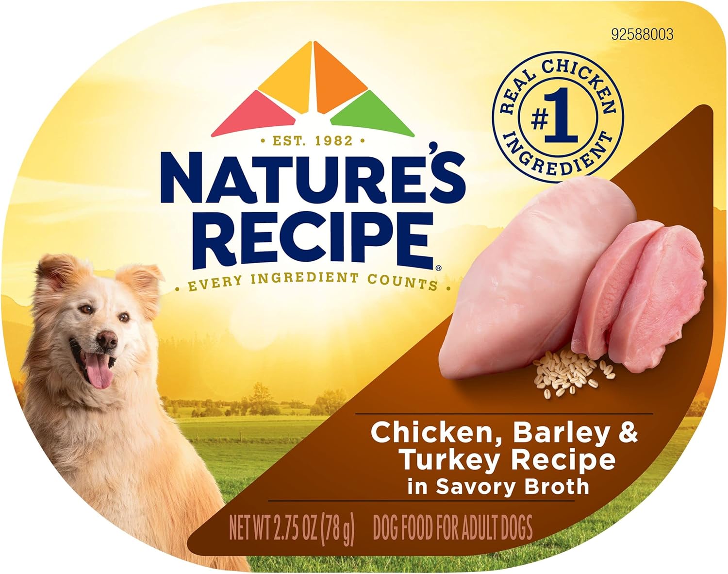 Nature'S Recipe Wet Dog Food, Chicken & Turkey In Broth Recipe, 2.75 Ounce Cup (Pack Of 12)