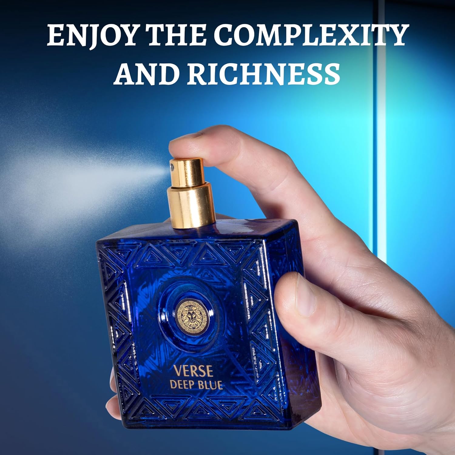 Novoglow Verse Deep Blue, Eau De Parfum Spray Perfume, Fragrance For Men- Daywear, Casual Daily Cologne 3.4 Oz Bottle- Ideal Edp Beauty Gift For Birthday, Anniversary : Beauty & Personal Care
