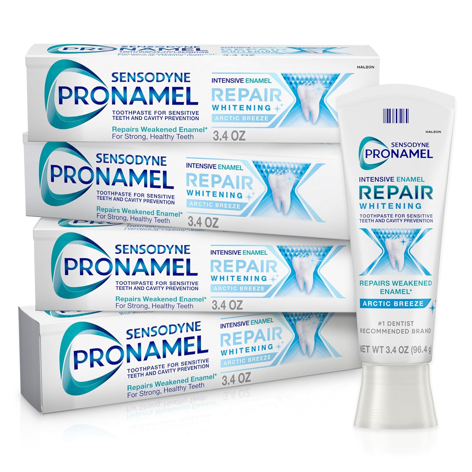 Sensodyne Pronamel Intensive Enamel Repair Toothpaste For Sensitive Teeth And Cavity Protection, Whitening Toothpaste To Strengthen Enamel, Arctic Breeze - 3.4 Ounces (Pack Of 4)