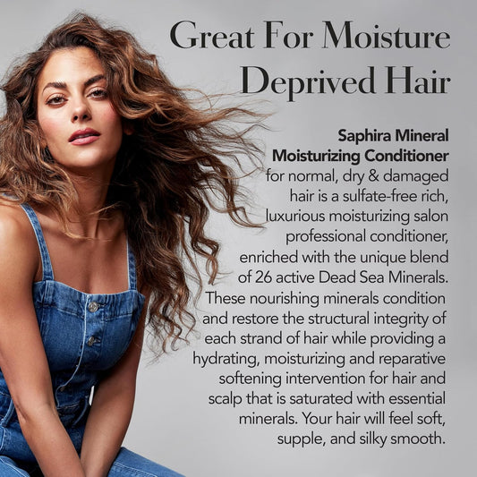 Saphira Mineral Moisturizing Conditioner, Hydrating Deep Conditioner For Dry, Damaged, Bleached And Color-Treated Hair, Sulfate-Free, Paraben-Free, Nourishes And Revitalizes Lifeless Hair