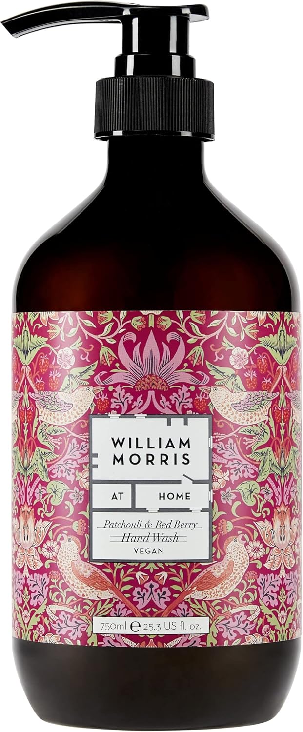 William Morris at Home Patchouli & Red Berry Hand Wash | Bring Style To Bathroom & Kitchen | Sulphate-Free | Cruelty Free & Vegan Friendly | 500ml : Amazon.co.uk: Beauty