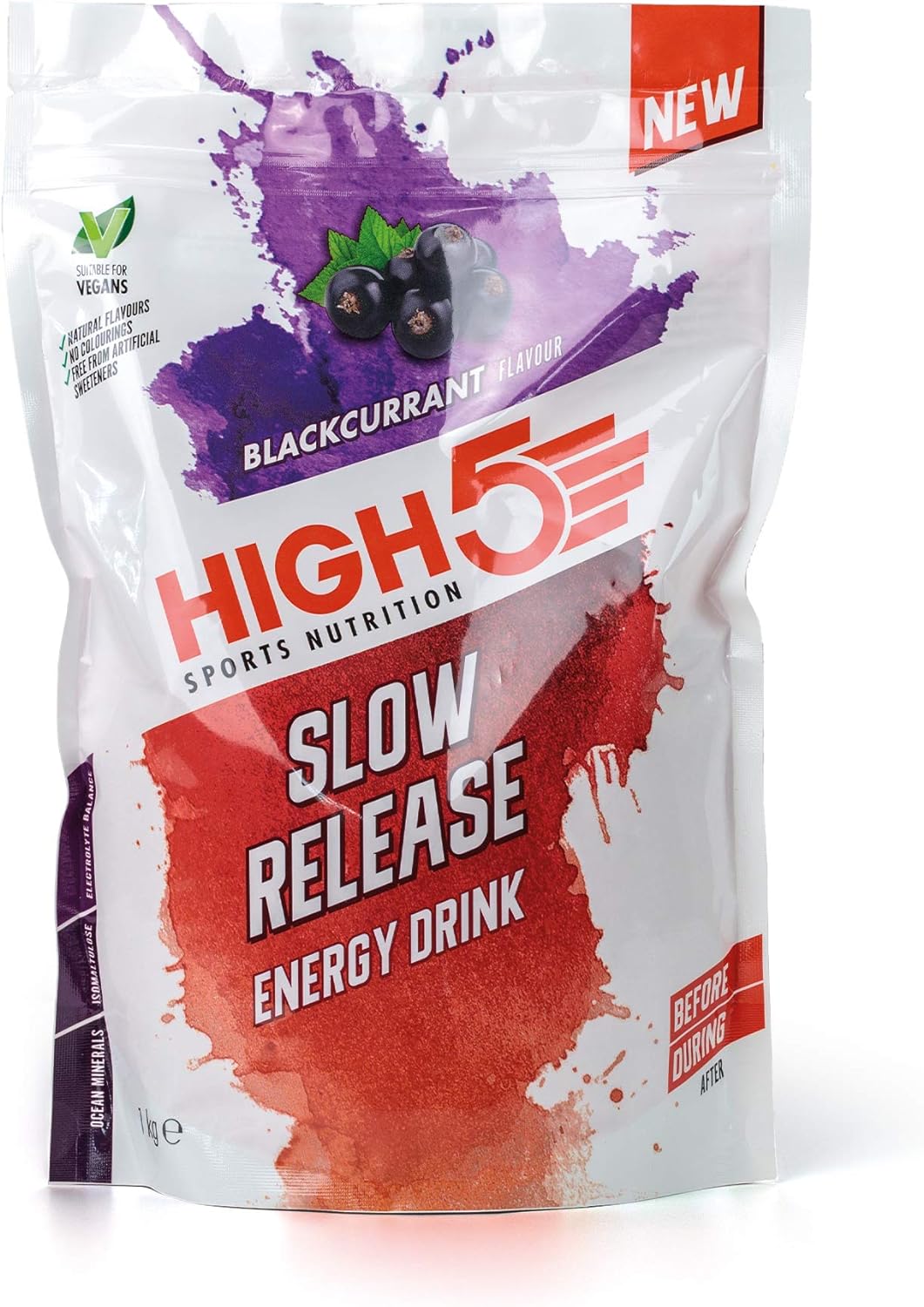 HIGH5 Slow Release Energy Drink | Low Gi Sports Drink | Enhanced with Ocean Minerals | Slow Release Energy Supply (Blackcurrant, 1 kg)