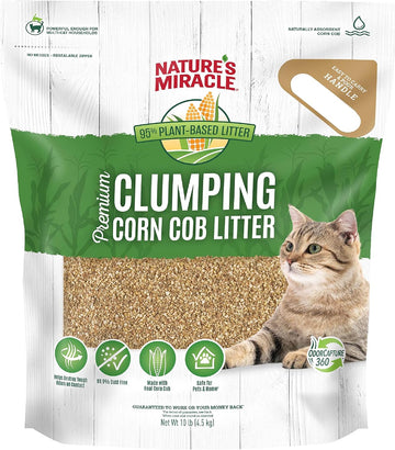 Nature'S Miracle Premium Clumping Corn Cob Litter, Tough Odor Bio-Enzymatic Formula, Dust Free