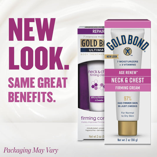 Gold Bond Age Renew Neck & Chest Firming Age Renew Cream, 2 Oz., Clinically Tested Skin Firming Cream