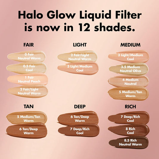 E.L.F. Halo Glow Liquid Filter, Complexion Booster For A Glowing, Soft-Focus Look, Infused With Hyaluronic Acid, Vegan & Cruelty-Free