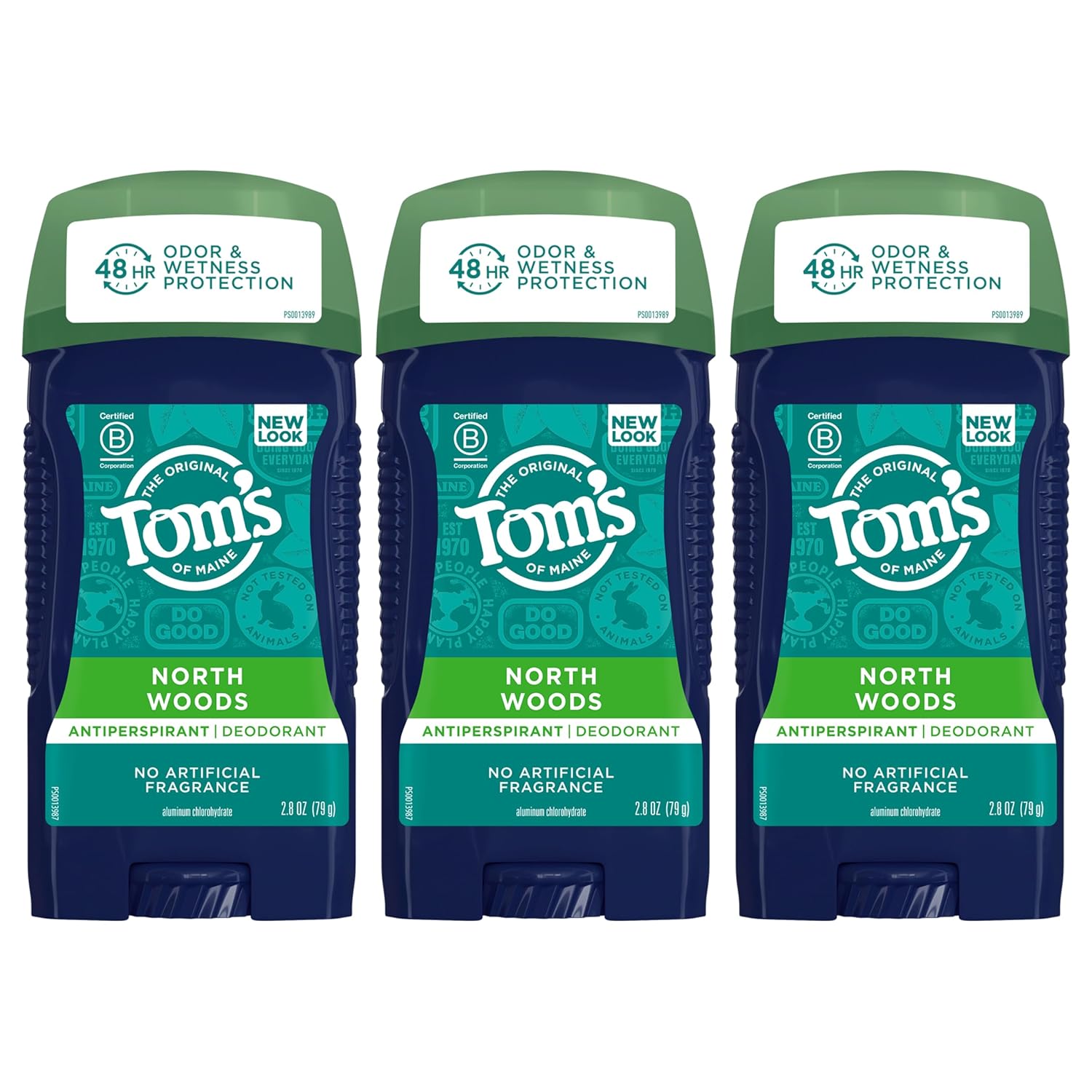 Tom'S Of Maine Antiperspirant Deodorant For Men, North Woods, 2.8 Oz, Pack Of 3 (Packaging May Vary)