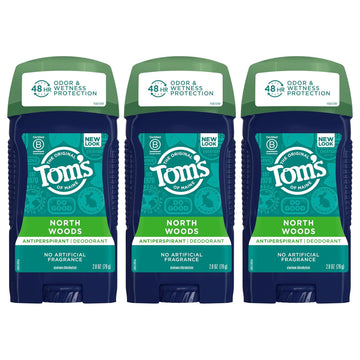 Tom'S Of Maine Antiperspirant Deodorant For Men, North Woods, 2.8 Oz, Pack Of 3 (Packaging May Vary)