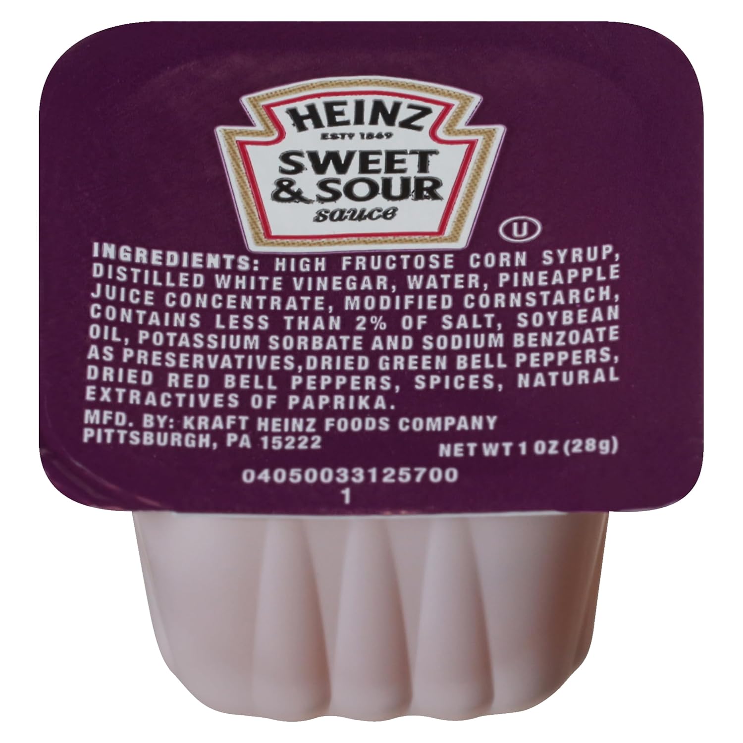 Heinz Sweet & Sour Sauce, Single Serve, 1 Oz. Dunk Cup, Pack Of 100