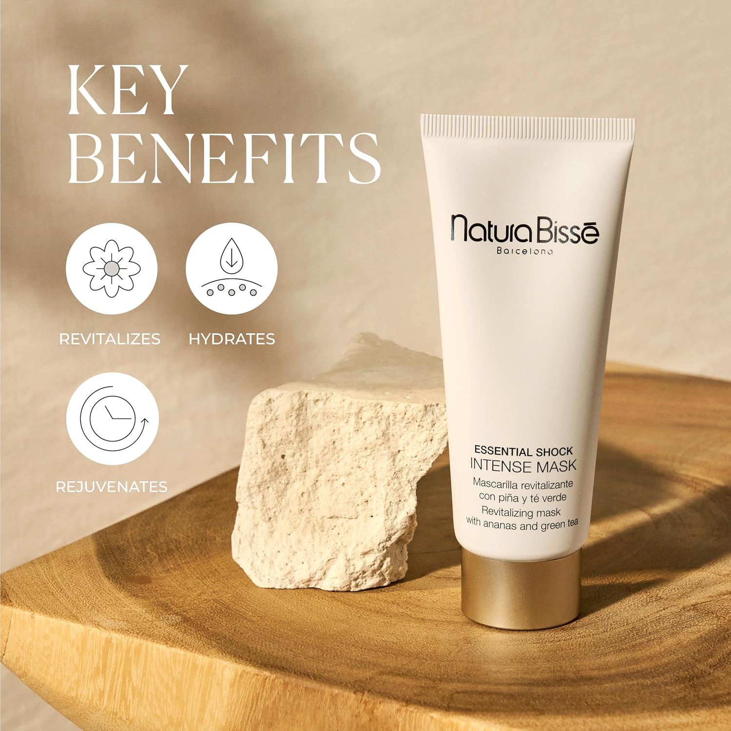 Natura Bissé Essential Shock Intense Mask | Revitalizing Anti-Aging Face Mask | Hydrates, Restores & Rejuvenates | For All Skin Types, 2.5 Oz : Beauty & Personal Care