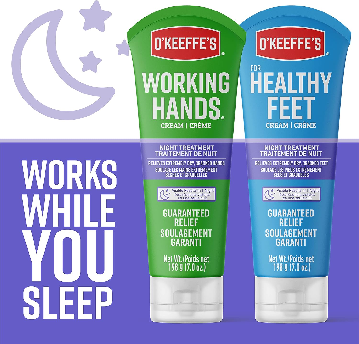 O'Keeffe's Working Hands Night Treatment Hand Cream; 7 oz Tube; (Pack of 1) : Beauty & Personal Care