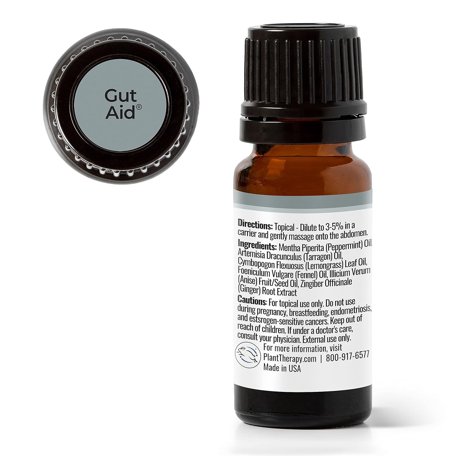 Plant Therapy Gut Aid Essential Oil Blend 10 mL (1/3 oz) 100% Pure, Undiluted, Natural Aromatherapy for Upset Stomach Relief : Health & Household