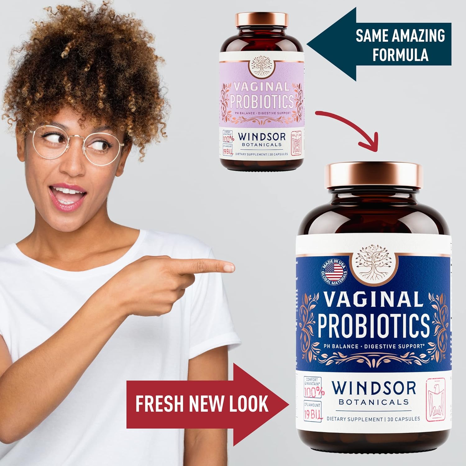 Vaginal Probiotics For Women - 19Bil Cfu, Once Daily Lactobacillus Salivarius Probiotic For Ph Balance, Digestive, Gut Health - Feminine Balance Complex For Women Bv Support Supplements - 30 Capsules : Health & Household