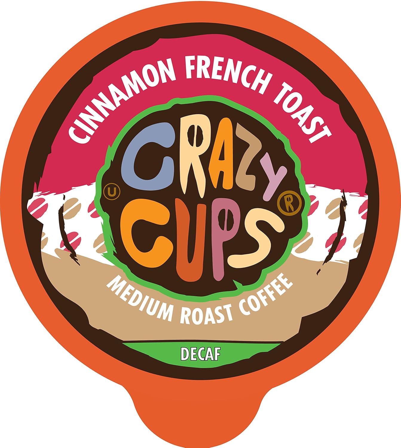 Crazy Cups Flavored Decaf Coffee, French Toast Cinnamon Coffee, Decaf Coffee Pods For Keurig K Cups Machines, Hot Or Iced Coffee, Single Serve Decaffeinated Coffee In Recyclable Pods, 80 Count