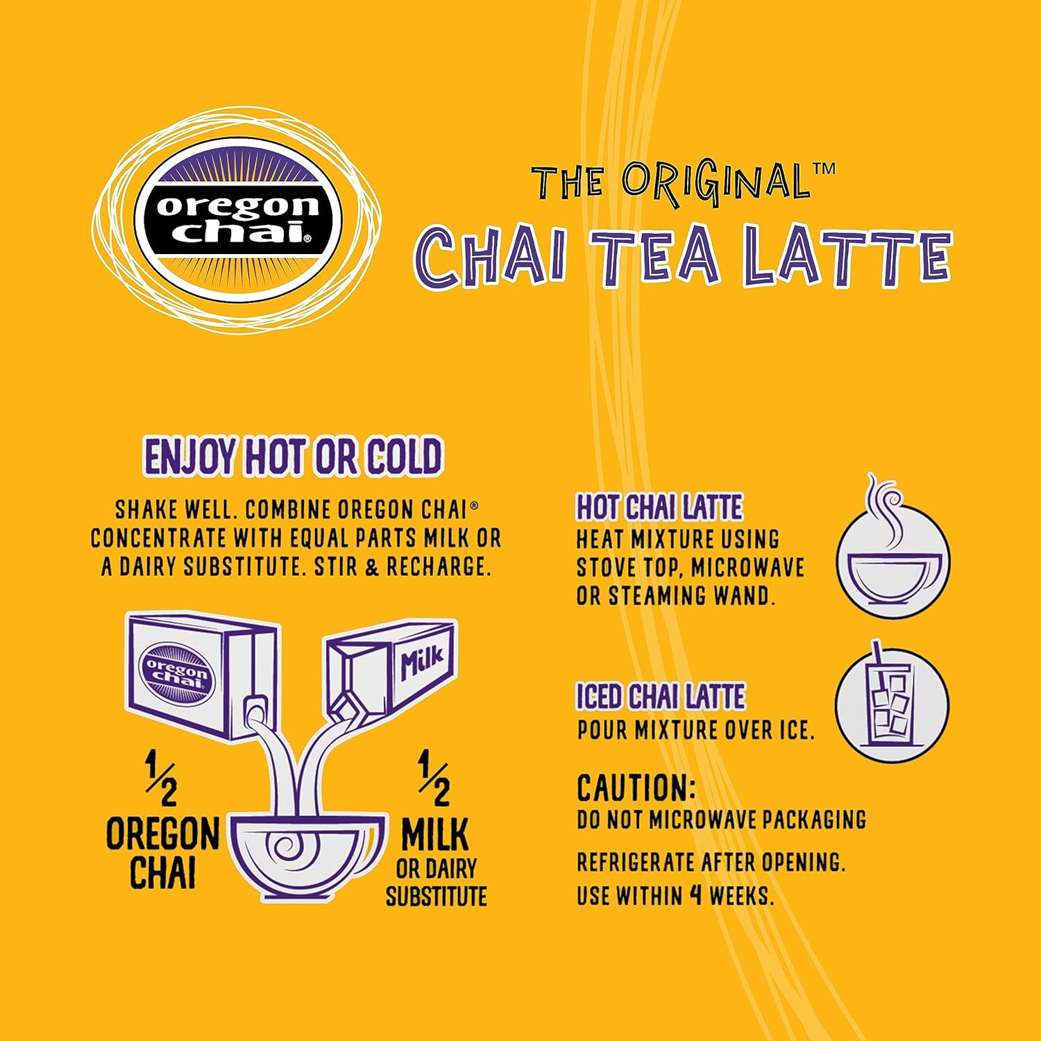 Oregon Chai Organic Spiced Chai Concentrate, 32 Fluid Ounce (Pack Of 6)