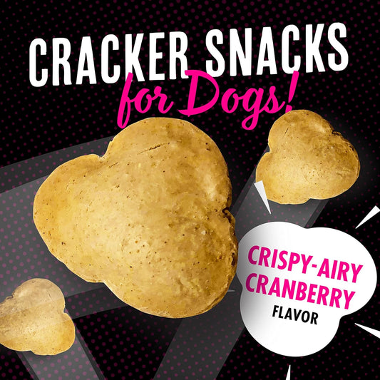 Fromm Pop'Etts Crispy-Airy Cranberry Cracker Dog Snacks - Premium Dog Treats - Cranberry Recipe - Pack Of (3) 6 Oz Bags