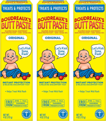 Boudreaux'S Butt Paste Original Diaper Rash Ointment Tube, 4 Oz